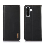 KHAZNEH For Samsung Galaxy A37 5G Case Wallet Genuine Cow Leather Phone Cover Nappa Texture