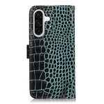 For Samsung Galaxy A37 5G Case RFID Blocking Wallet Crocodile Texture Genuine Cow Leather Phone Cover