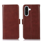 For Samsung Galaxy A57 5G Case RFID Blocking Genuine Cow Leather Wallet Phone Cover