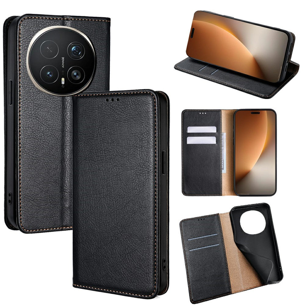 For Honor Magic8 Pro 5G Case Wallet PU Leather Magnetic Auto-Absorbed Phone Cover