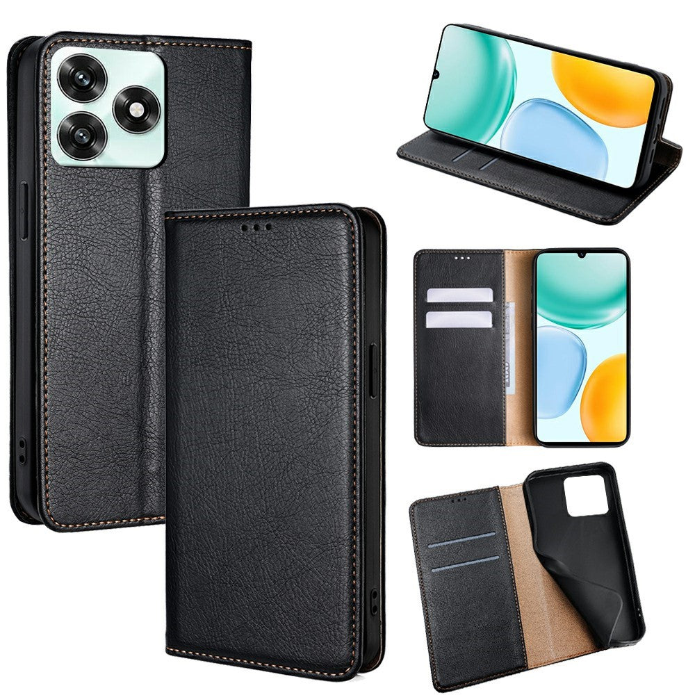 For Honor X5c 4G Case Wallet PU Leather Magnetic Auto-Absorbed Phone Cover