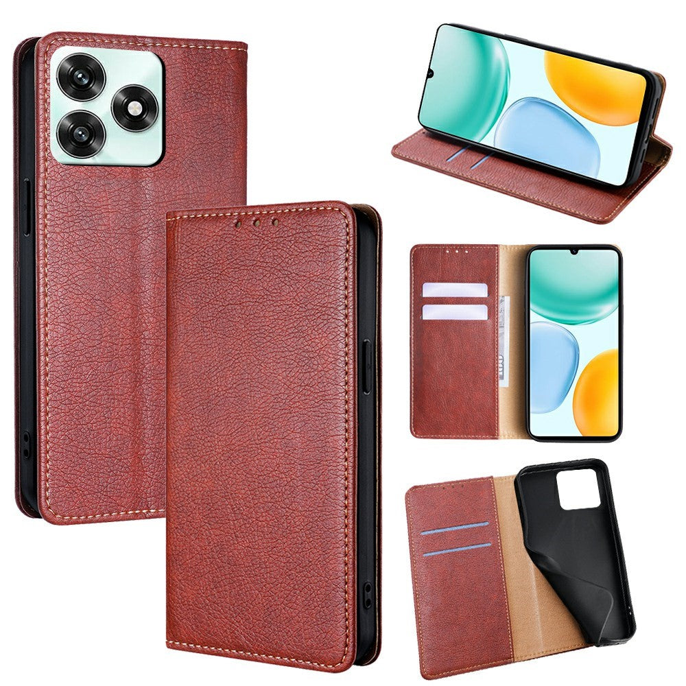 For Honor X5c 4G Case Wallet PU Leather Magnetic Auto-Absorbed Phone Cover
