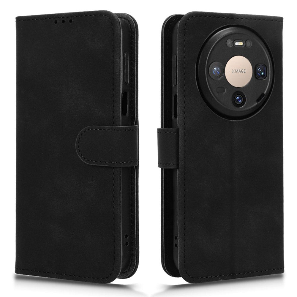 Läderfodral för Huawei Mate 80 / Mate 80 Pro, stativ, fällbart mobilfodral med läderkänsla och fallskydd.