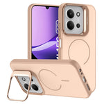 Phone Case For Xiaomi Redmi 15C 5G (EU) (173mm)  /  4G (EU) (173mm)  /  Poco C85 4G (173mm) Skin-touch PC + TPU Magnetic Cover with Lens Frame Kickstand