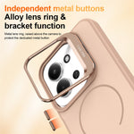 Phone Case For Xiaomi Redmi 15C 5G (EU) (173mm)  /  4G (EU) (173mm)  /  Poco C85 4G (173mm) Skin-touch PC + TPU Magnetic Cover with Lens Frame Kickstand