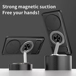 For Honor X60 Pro 5G  /  X9c 5G Magnetic Case Ring Holder Foldable Kickstand TPU PC Phone Cover with Camera Lens Slider