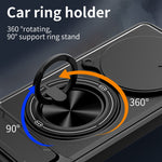 Magnetic Case for Honor X50 5G / X9b 5G / Magic6 Lite 5G Ring Holder Foldable Kickstand TPU PC Phone Cover with Camera Lens Slider