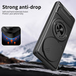 Magnetic Case for Honor X50 5G / X9b 5G / Magic6 Lite 5G Ring Holder Foldable Kickstand TPU PC Phone Cover with Camera Lens Slider