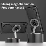 Magnetic Case For Honor X50 5G  /  X9b 5G  /  Magic6 Lite 5G Ring Holder Foldable Kickstand TPU PC Phone Cover with Camera Lens Slider