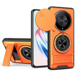 Magnetic Case for Honor X50 5G / X9b 5G / Magic6 Lite 5G Ring Holder Foldable Kickstand TPU PC Phone Cover with Camera Lens Slider