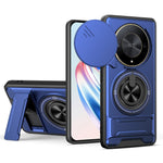 Magnetic Case for Honor X50 5G / X9b 5G / Magic6 Lite 5G Ring Holder Foldable Kickstand TPU PC Phone Cover with Camera Lens Slider