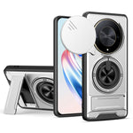 Magnetic Case for Honor X50 5G / X9b 5G / Magic6 Lite 5G Ring Holder Foldable Kickstand TPU PC Phone Cover with Camera Lens Slider