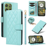 For Motorola Edge 70 5G Wallet Case Rhombus Leather Phone Cover with Strap