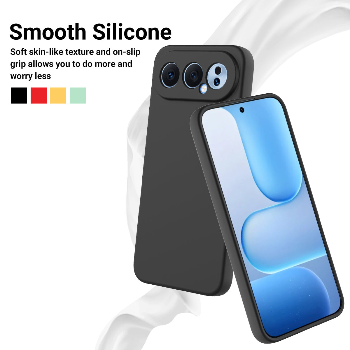 For Honor 500 Pro 5G / Honor 500 5G Liquid Silicone Case Phone Back Cover with Hand Strap