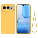 For Honor 500 Pro 5G / Honor 500 5G Liquid Silicone Case Phone Back Cover with Hand Strap