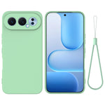 For Honor 500 Pro 5G / Honor 500 5G Liquid Silicone Case Phone Back Cover with Hand Strap