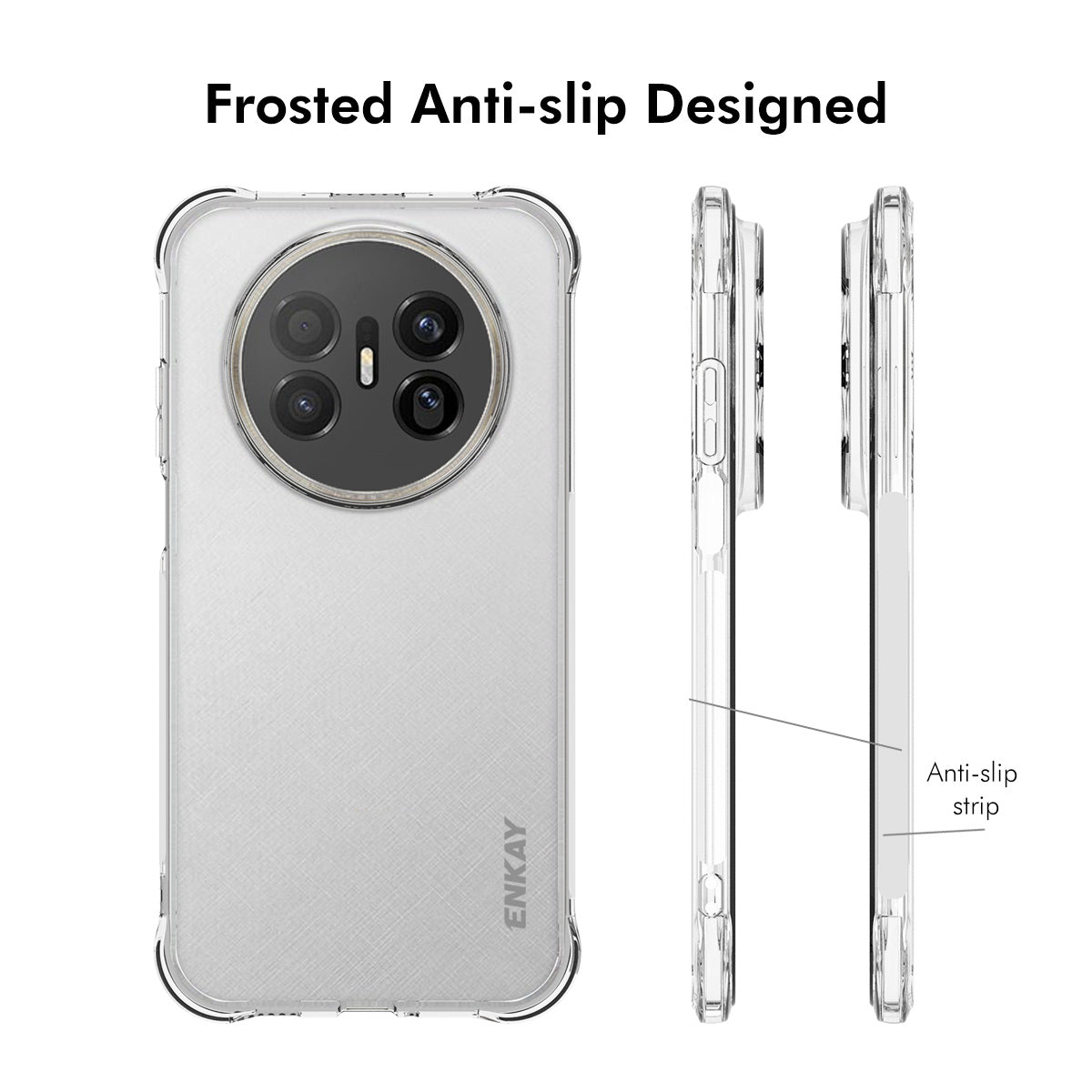ENKAY HAT PRINCE För Huawei Mate 70 Air Genomskinligt mobilskal Stötsäkert Halkfritt TPU-Skal