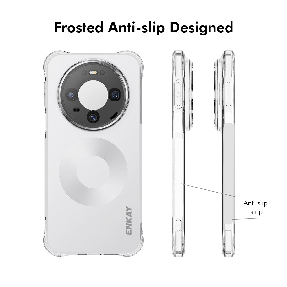 ENKAY HAT PRINCE gennemsigtigt mobilcover til Huawei Mate 80 Pro / Huawei Mate 80, stødsikkert og skridsikkert TPU-cover