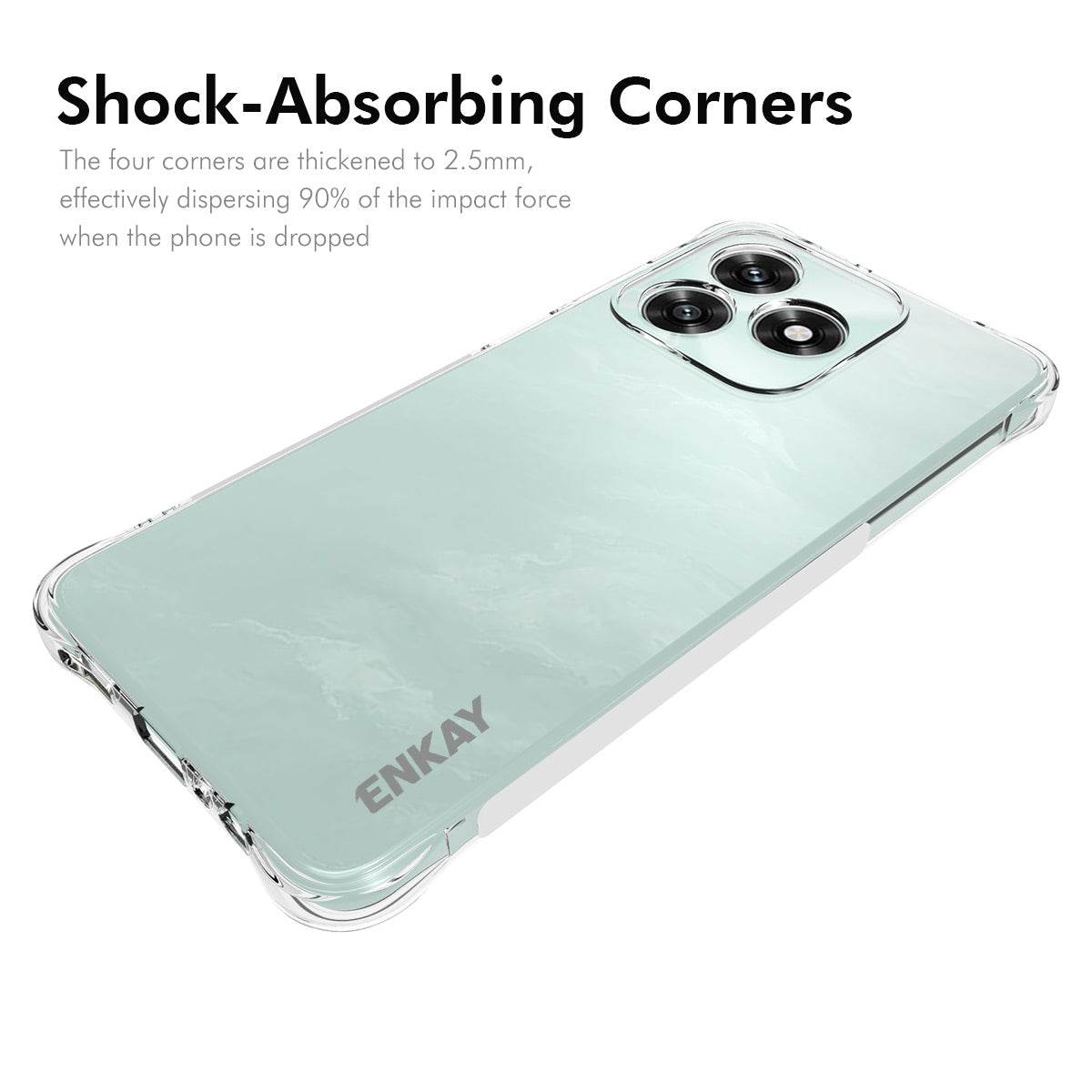 ENKAY HAT PRINCE til Honor X5c Plus 4G / Honor Play10A 4G / Honor X5c 4G Klart Telefoncover Stødsikkert Anti-skrid TPU Cover