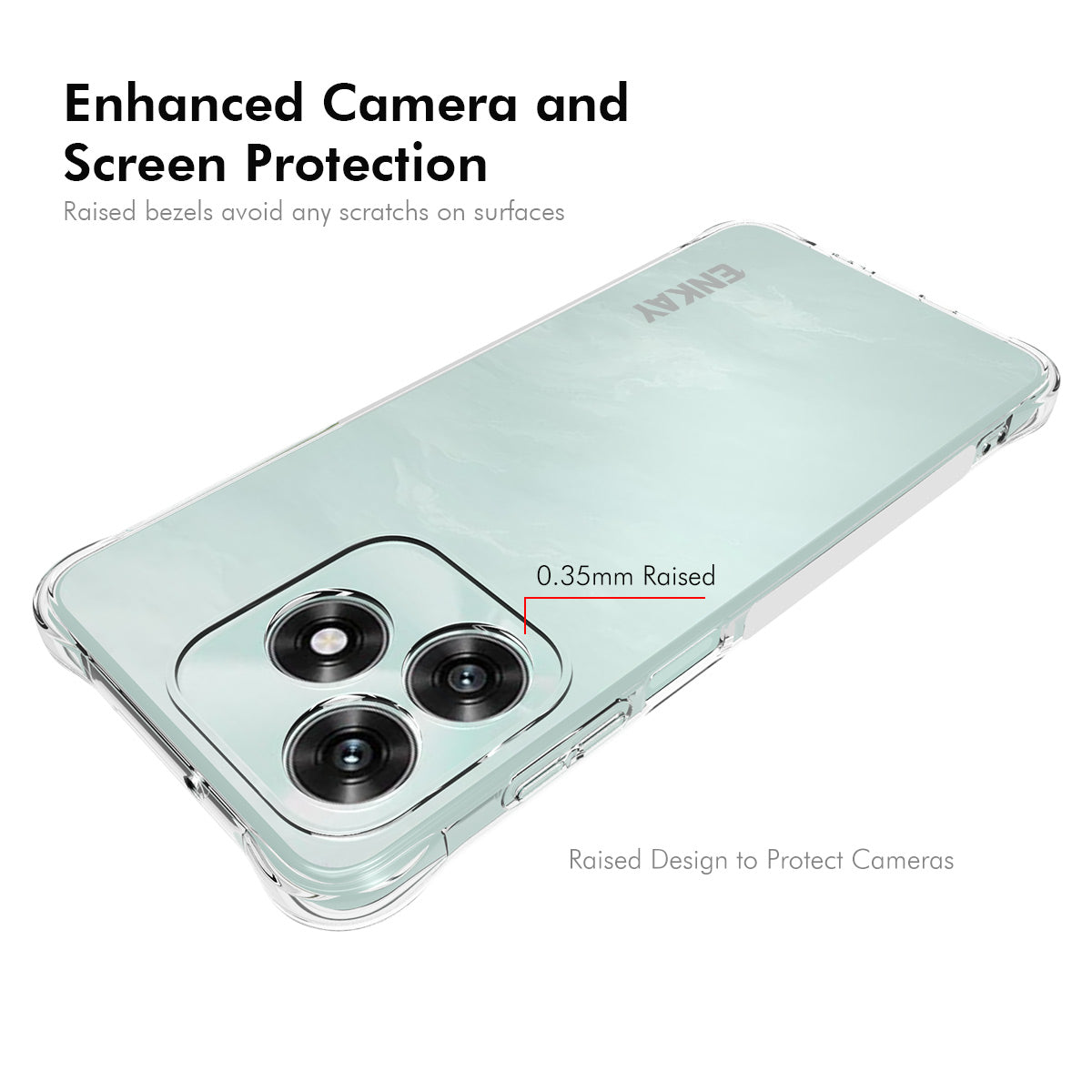 ENKAY HAT PRINCE til Honor X5c Plus 4G / Honor Play10A 4G / Honor X5c 4G Klart Telefoncover Stødsikkert Anti-skrid TPU Cover