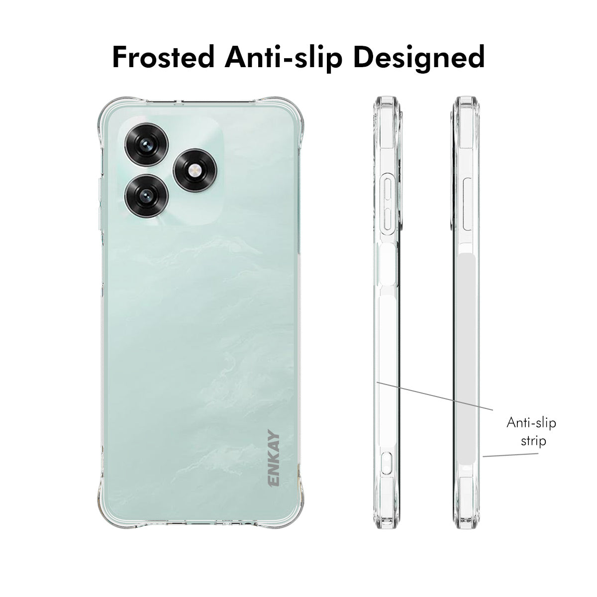 ENKAY HAT PRINCE til Honor X5c Plus 4G / Honor Play10A 4G / Honor X5c 4G Klart Telefoncover Stødsikkert Anti-skrid TPU Cover