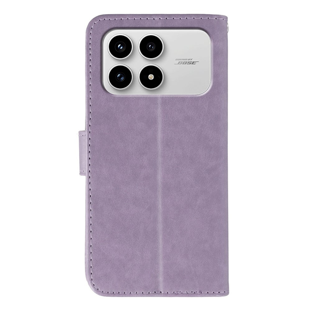 Phone Case For Xiaomi Redmi K90 5G  /  Poco F8 Pro 5G PU Leather Flip Wallet Phone Cover with Strap