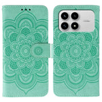 For Xiaomi Poco F8 Pro 5G / Redmi K90 5G Case PU Leather Mandala Imprinted Design Wallet Phone Cover with Wrist Strap