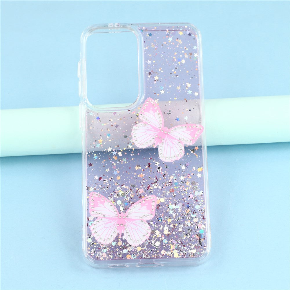 Til Samsung Galaxy A57 5G Etui Epoxy PVC Sommerfugl TPU Æstetisk Telefoncover