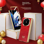 For Huawei Mate X7 Case Horse Pattern Hinge Protection Hard PC Phone Cover with Front Screen Protector