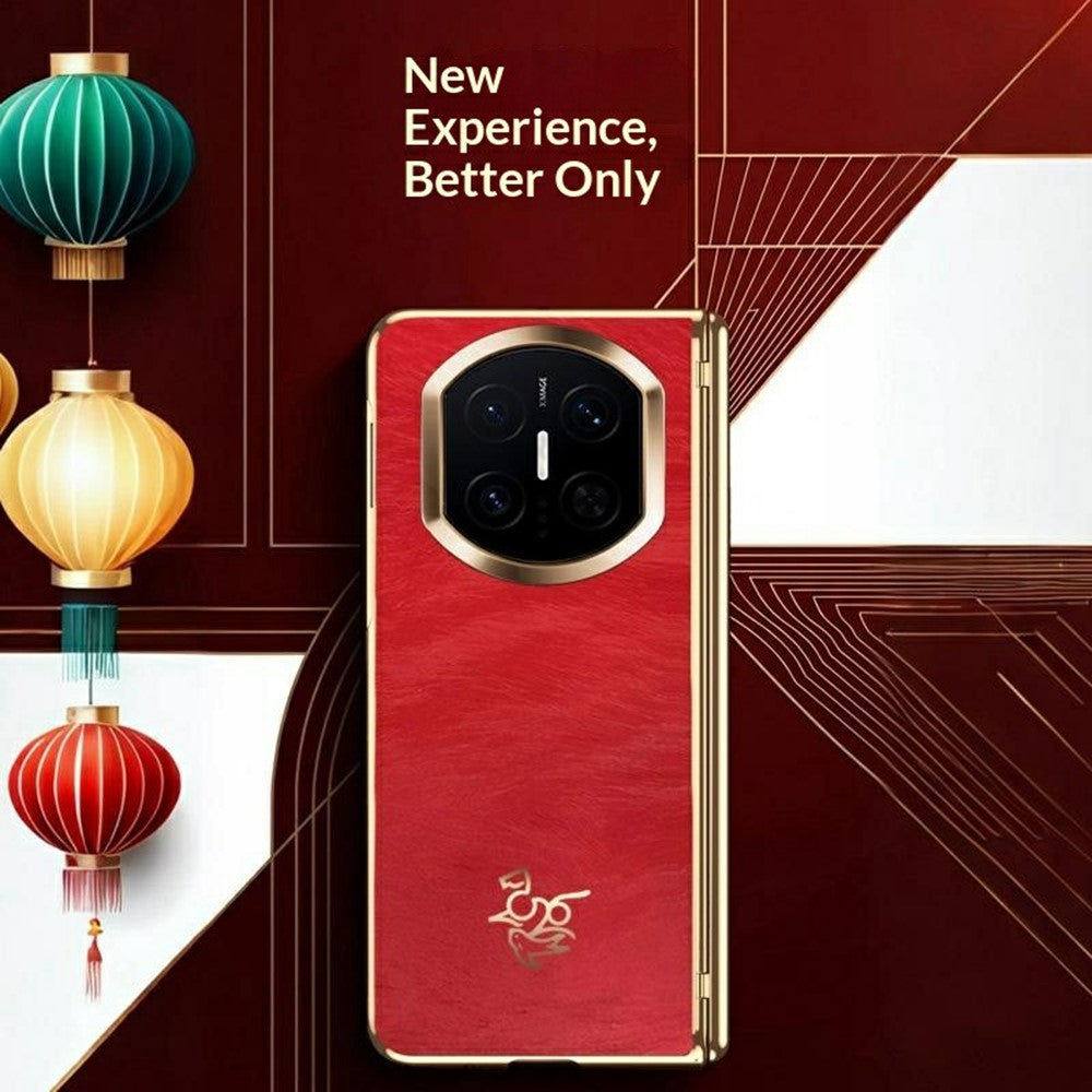For Huawei Mate X7 Case Horse Pattern Hinge Protection Hard PC Phone Cover with Front Screen Protector