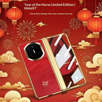 For Huawei Mate X7 Case Horse Pattern Hinge Protection Hard PC Phone Cover with Front Screen Protector