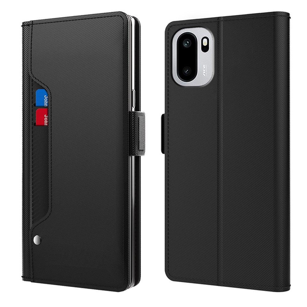 Mobilskal til OnePlus 15R 5G / Ace 6T 5G / Ace 6 5G, magnetisk sammenklappeligt mobilskal i PU+TPU med stativ