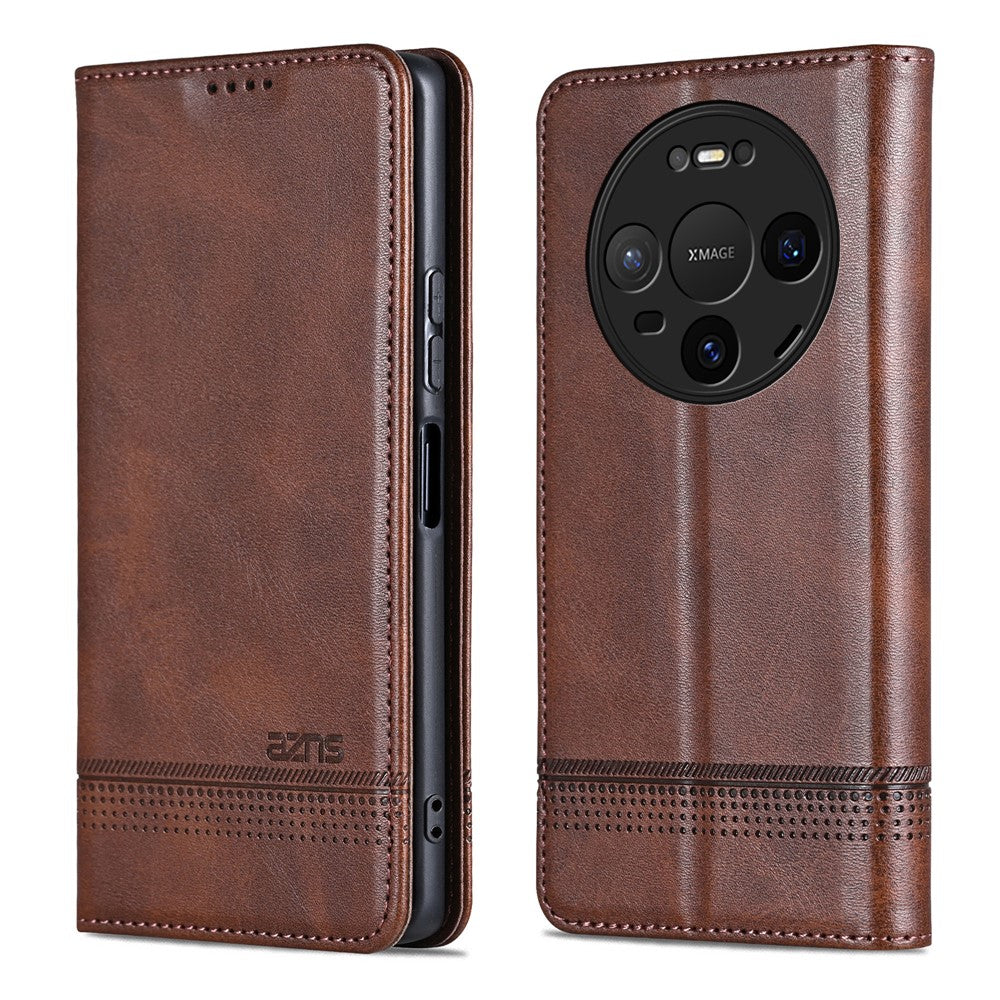 AZNS For Huawei Mate 80 / Mate 80 Pro Case Cowhide Texture PU Leather Wallet Phone Cover