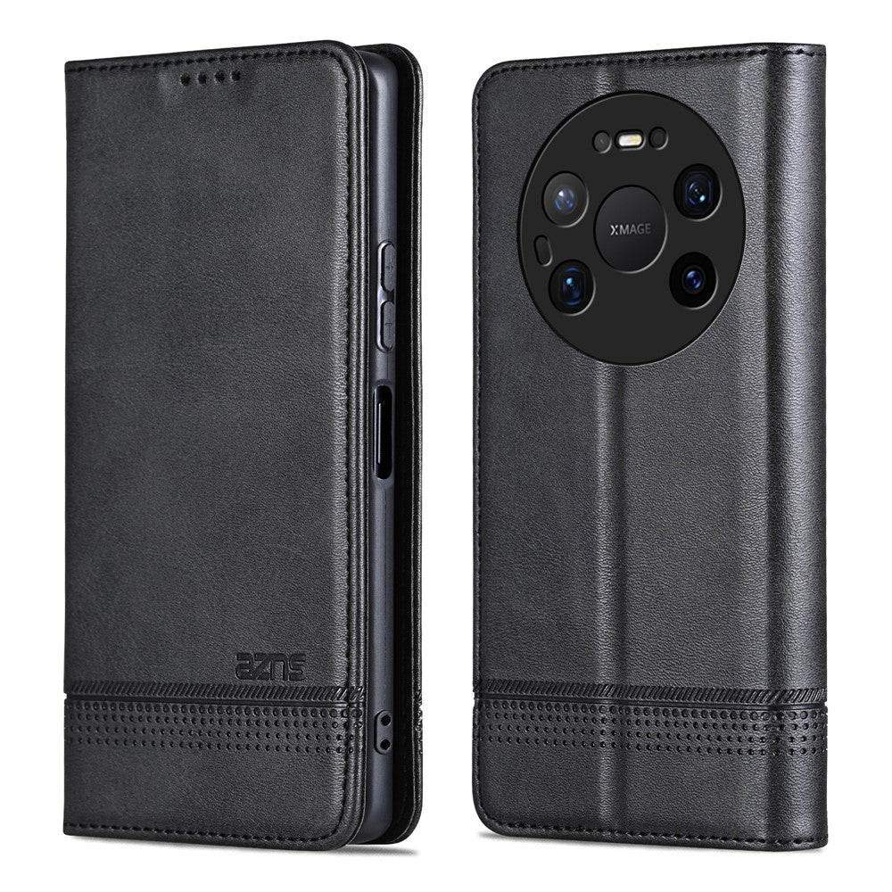 AZNS For Huawei Mate 80 Pro Max Case Cowhide Texture PU Leather Wallet Phone Cover