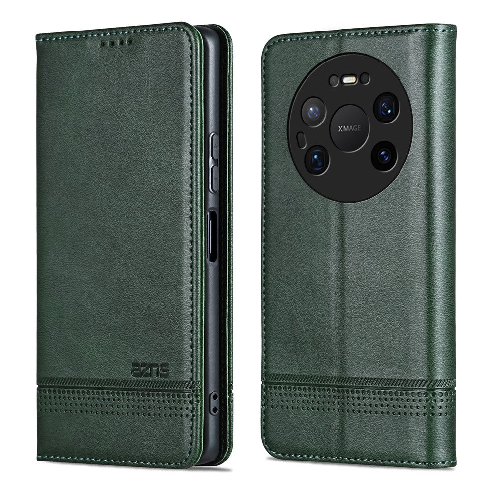 AZNS For Huawei Mate 80 Pro Max Case Cowhide Texture PU Leather Wallet Phone Cover