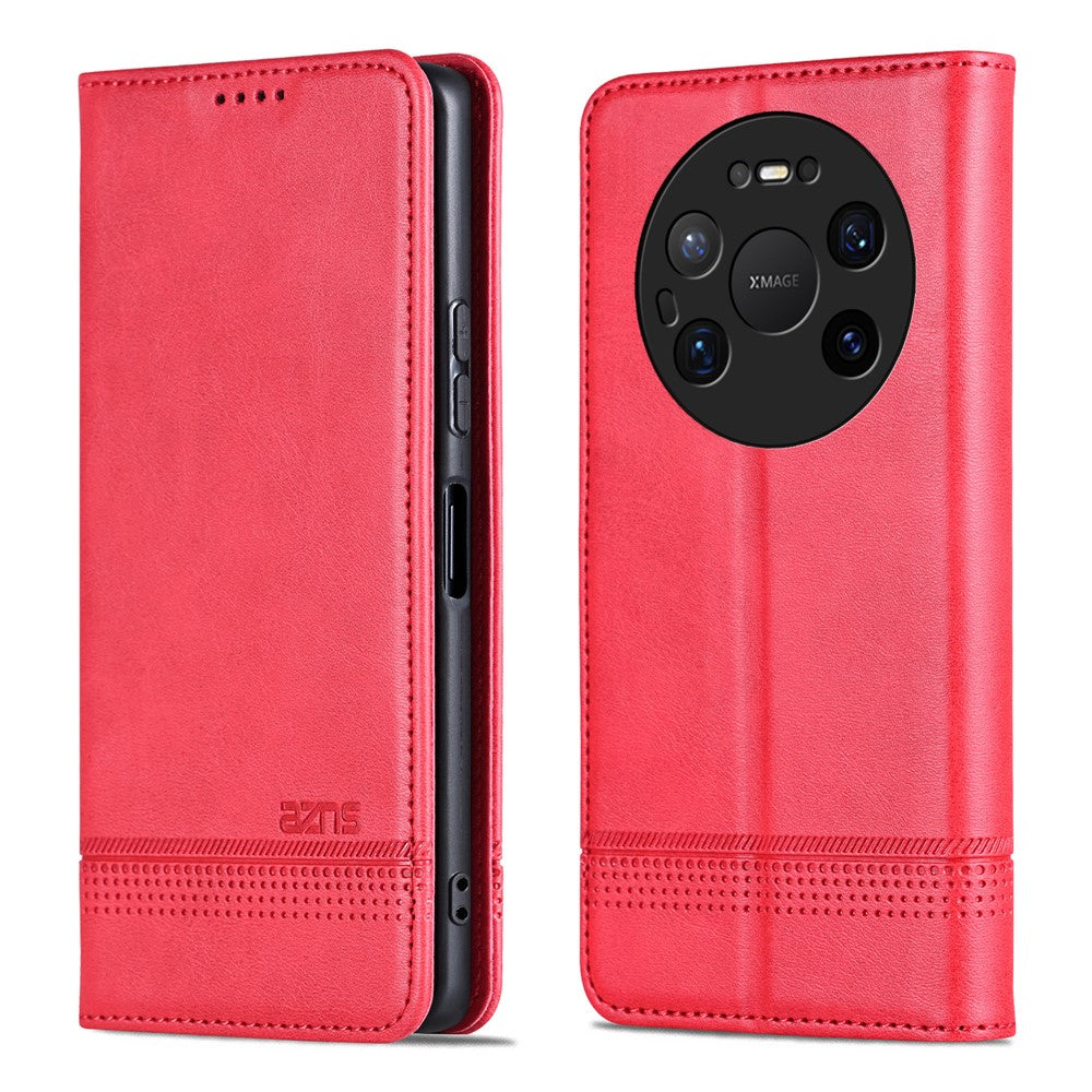 AZNS For Huawei Mate 80 Pro Max Case Cowhide Texture PU Leather Wallet Phone Cover