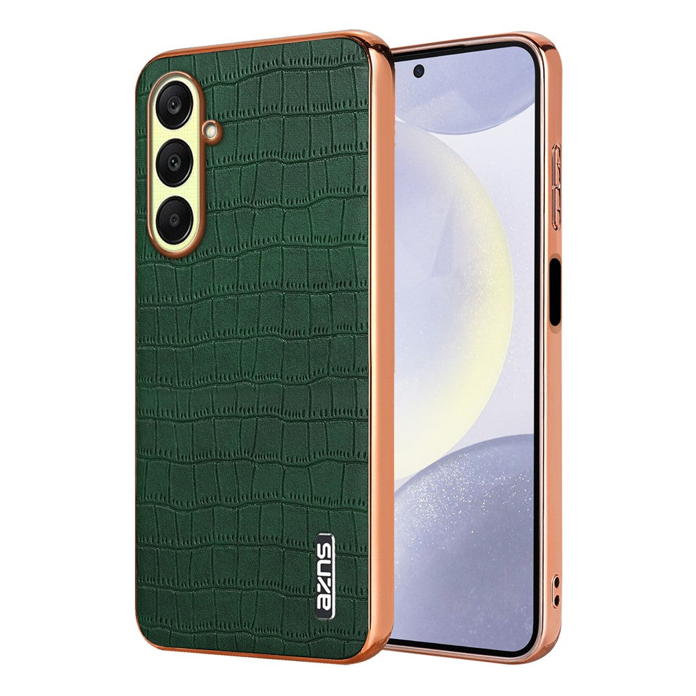 AZNS För Samsung Galaxy A57 5G Skal Elektroplätering Krokodilstruktur PU + TPU mobilskal