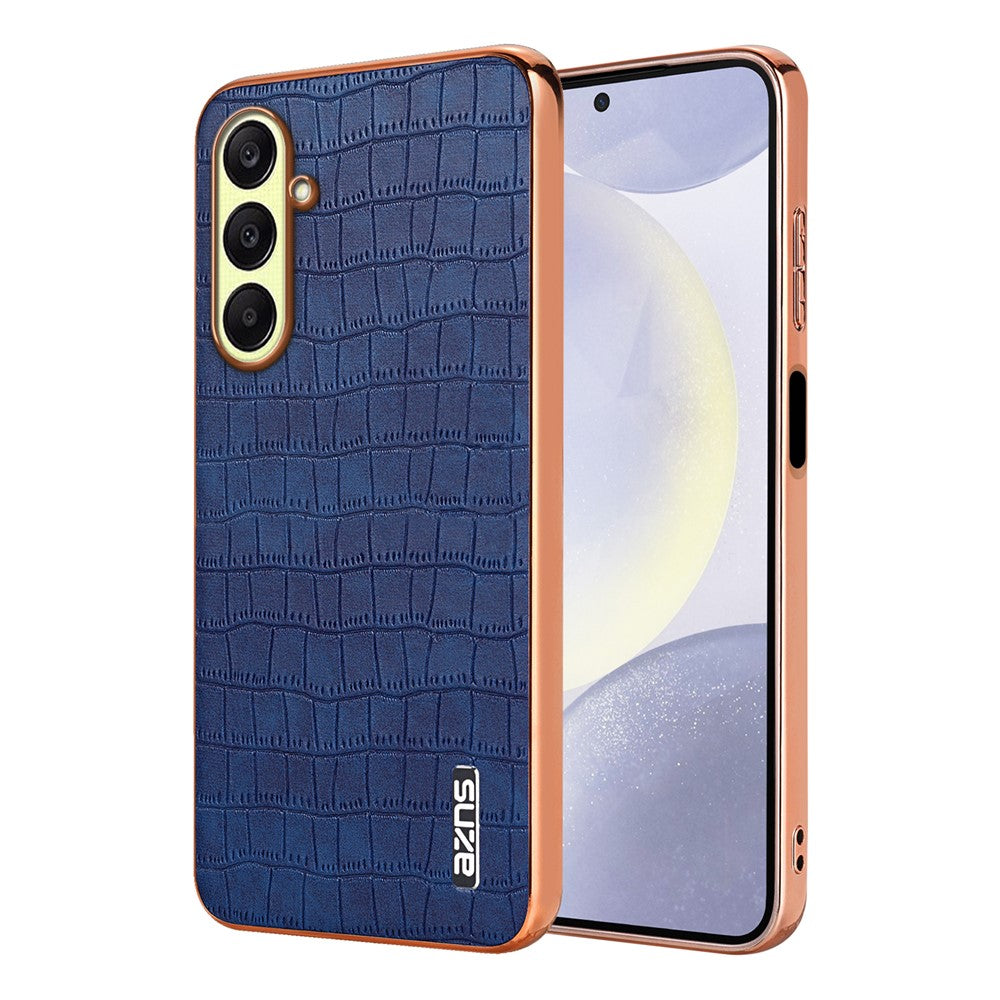 AZNS För Samsung Galaxy A57 5G Skal Elektroplätering Krokodilstruktur PU + TPU mobilskal