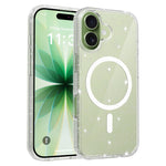 Til iPhone 17 Magnetisk Cover Glitter Design TPU PC PET Stødsikkert Telefoncover