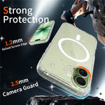 Til iPhone 17 Magnetisk Cover Glitter Design TPU PC PET Stødsikkert Telefoncover