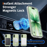Til iPhone 17 Magnetisk Cover Glitter Design TPU PC PET Stødsikkert Telefoncover