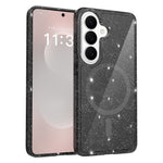 Magnetiskt skal för Samsung Galaxy S26 med glitterdesign TPU PC PET stötsäkert mobilskal