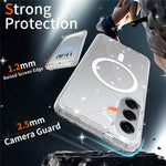 For Samsung Galaxy S26+ Magnetic Case Glitter Design TPU PC PET Drop Proof Phone Cover