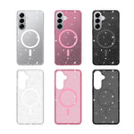 For Samsung Galaxy S26+ Magnetic Case Glitter Design TPU PC PET Drop Proof Phone Cover