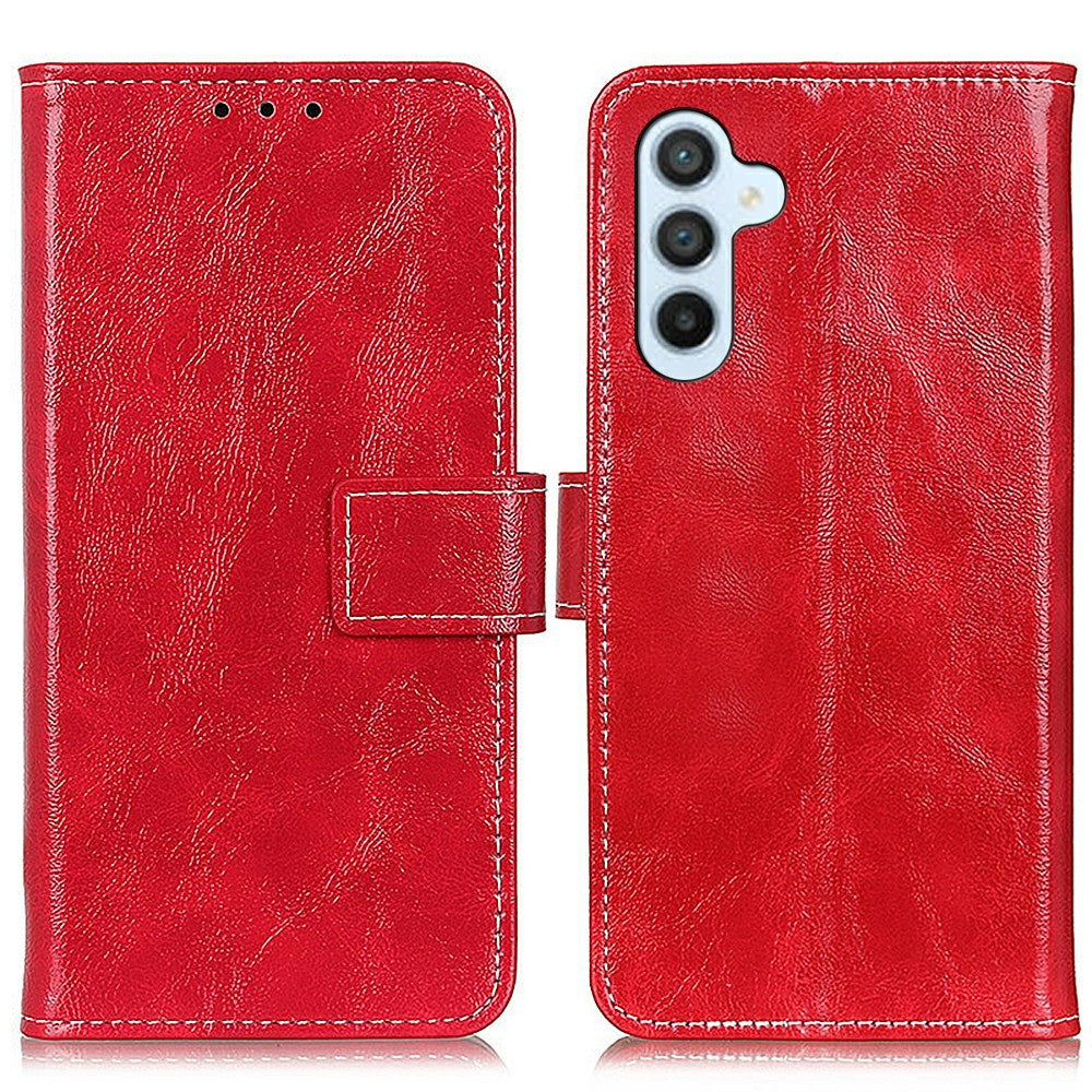 For Samsung Galaxy A37 5G Case Wallet Leather Phone Cover Crazy Horse Texture