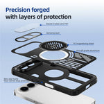ABEEL For Honor 500 5G Magnetisk Cover i Aluminiumslegering + PC + TPU Hul Varmeafledning Telefoncover