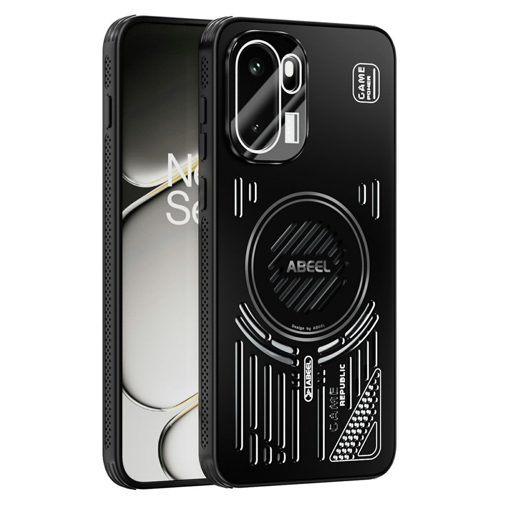 ABEEL För OnePlus 15R 5G / Ace 6T 5G / Ace 6 5G Magnetiskt Skal Aluminiumlegering + PC + TPU Ihåligt Värmeavledande mobilskal