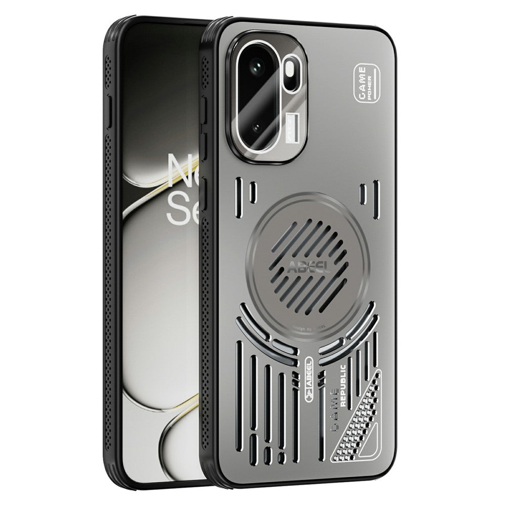ABEEL För OnePlus 15R 5G / Ace 6T 5G / Ace 6 5G Magnetiskt Skal Aluminiumlegering + PC + TPU Ihåligt Värmeavledande mobilskal