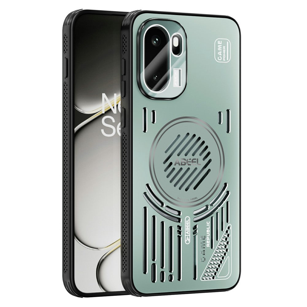 ABEEL För OnePlus 15R 5G / Ace 6T 5G / Ace 6 5G Magnetiskt Skal Aluminiumlegering + PC + TPU Ihåligt Värmeavledande mobilskal