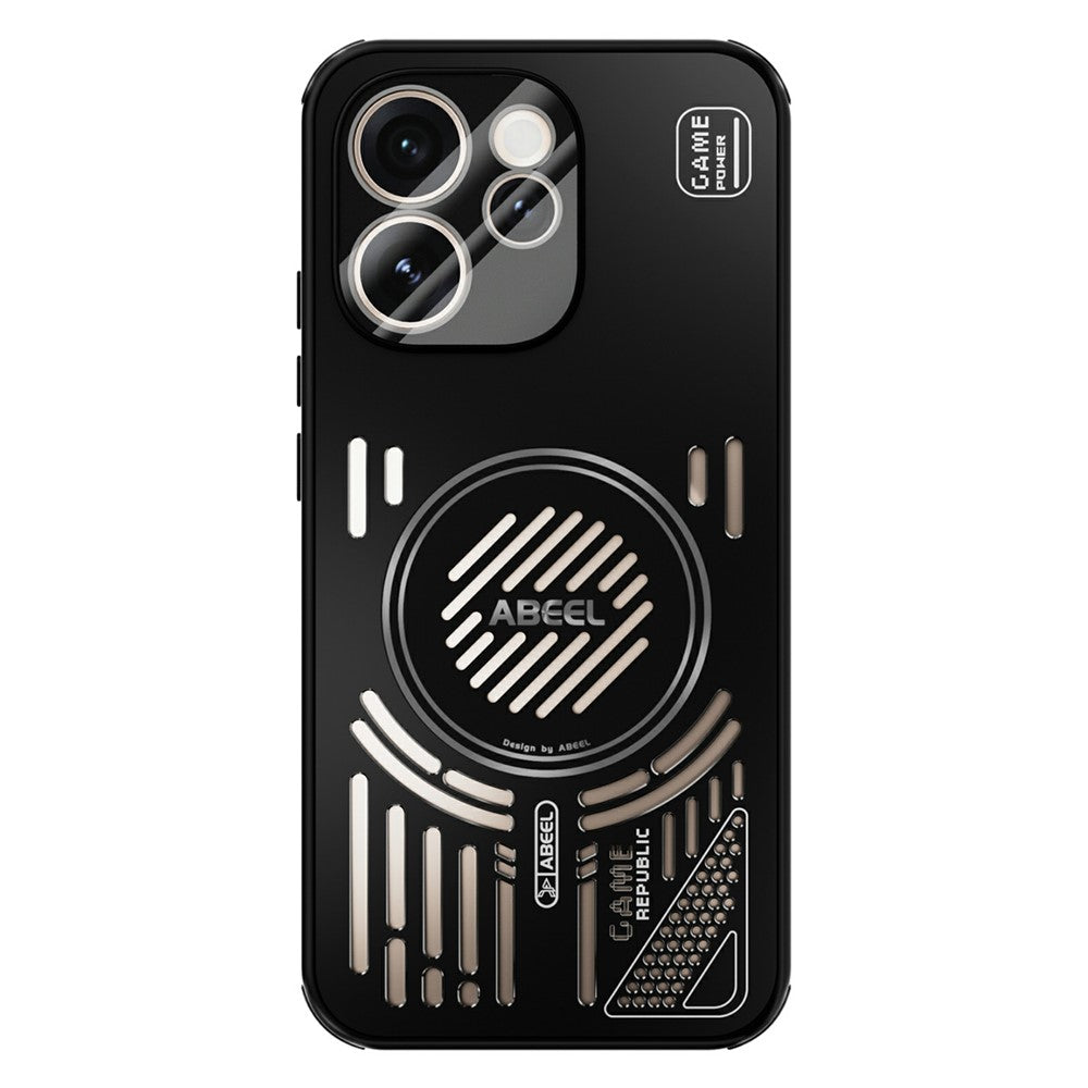 ABEEL För Oppo Reno15 Pro Max 5G (Global) / Reno15 Pro 5G (Kina) Magnetiskt Skal Aluminiumlegering + PC + TPU Ihåligt Värmeavledande mobilskal